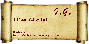 Illés Gábriel névjegykártya